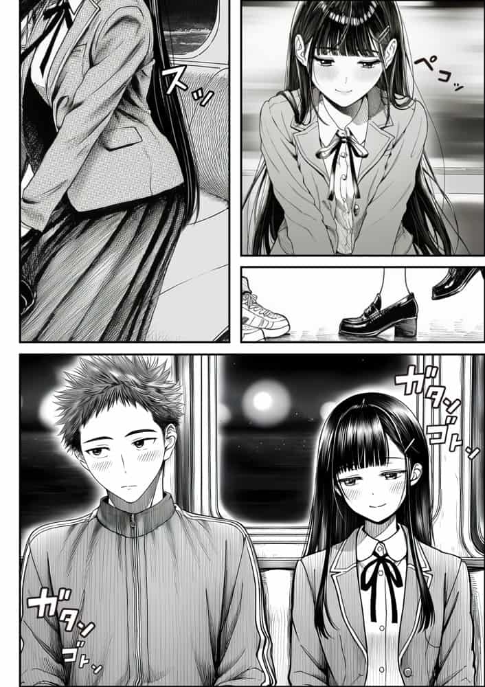 電車で何度も肩にもたれかかってくる女の子と、子作りセックスしてしまった